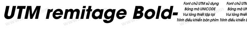 UTM remitage Bold字体转换